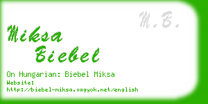 miksa biebel business card